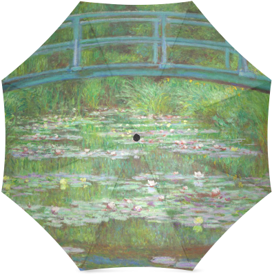 Monet Japanese Bridge Water Lily Pond Foldable Umbrella - National Gallery Of Art (500x500), Png Download