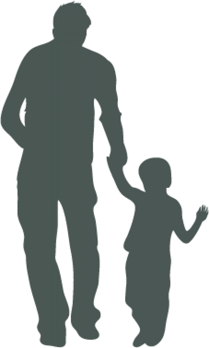 Download Silhuouette Of An Adult And A Child Holding Hands Silhouette Man Png Image With No Background Pngkey Com