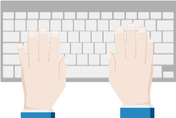 Hand Keyboard Social - Diagram (1440x500), Png Download