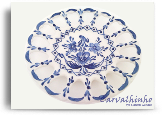 Lace Blue Dish - Circle (600x400), Png Download