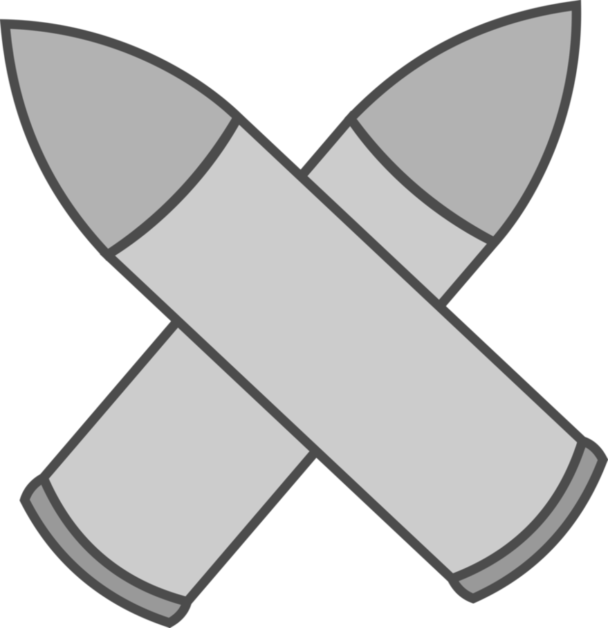 Crossed Bullets Cutie Mark Request By Noxwyll-d4tr7nu - Band Aid Cross Clipart (879x908), Png Download