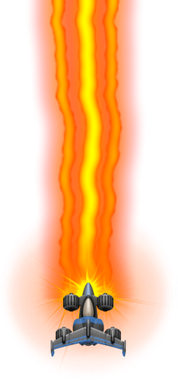 Lasercannonlv7 - Flame (256x545), Png Download