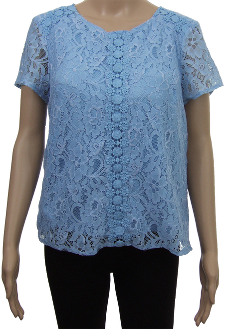 Pale Blue - Lace (451x659), Png Download
