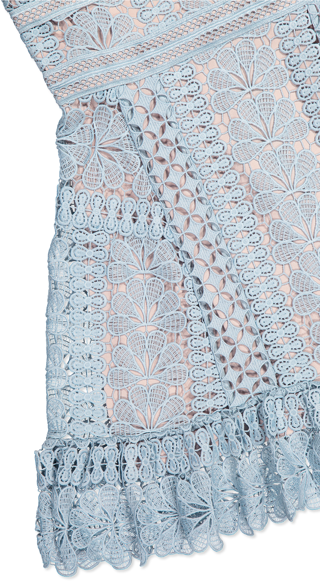 Floral Lace Mini Dress Baby Blue - Little Mistress Floral Lace Mini (1280x1920), Png Download
