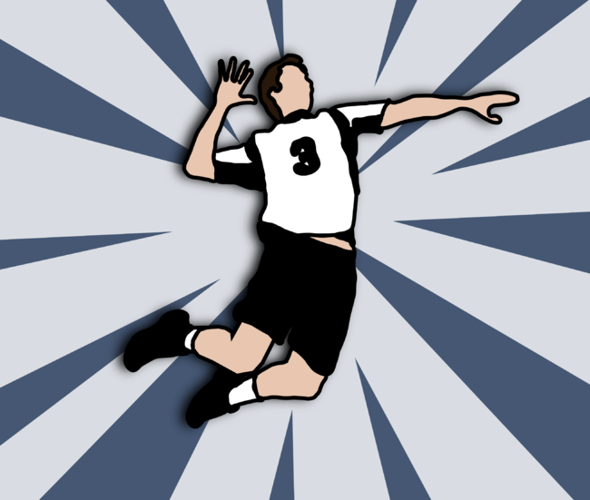 Volleyball Vector - Vector Graphics (650x551), Png Download