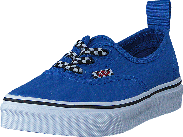 Uy Authentic Elastic Lace Check Lace Blue/twhite - Skate Shoe (705x528), Png Download