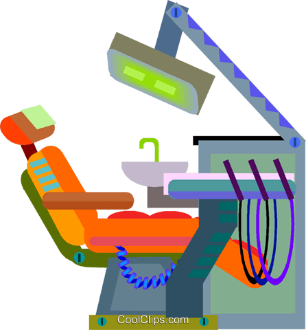 Dentist Chair Royalty Free Vector Clip Art Illustration - Dentist Wall Clock (446x480), Png Download