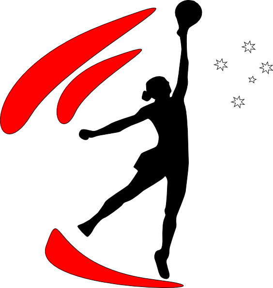 Netball9 Clip Art At Clker - Netball Vector (564x594), Png Download