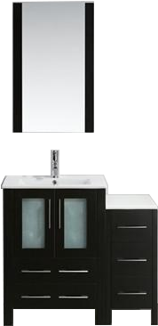 Sydney 24"espresso Single Sink Modern Standing Bathroom - Bathroom Cabinet (401x401), Png Download