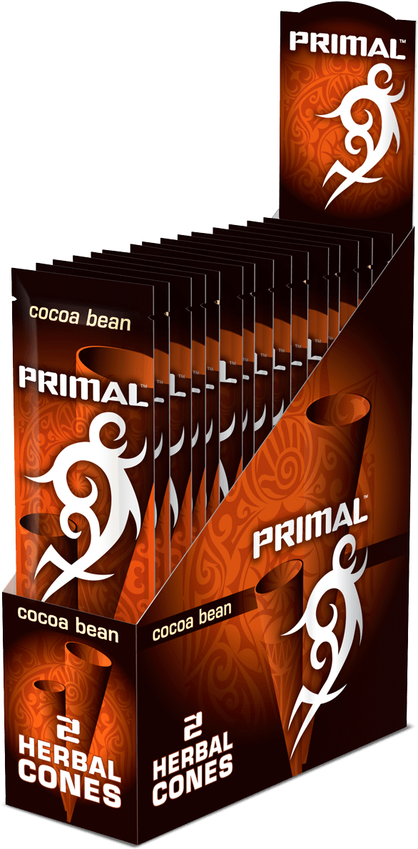 Cocoa Bean Herbal Cone - Primal Cocoa Bean Wrap (600x1200), Png Download