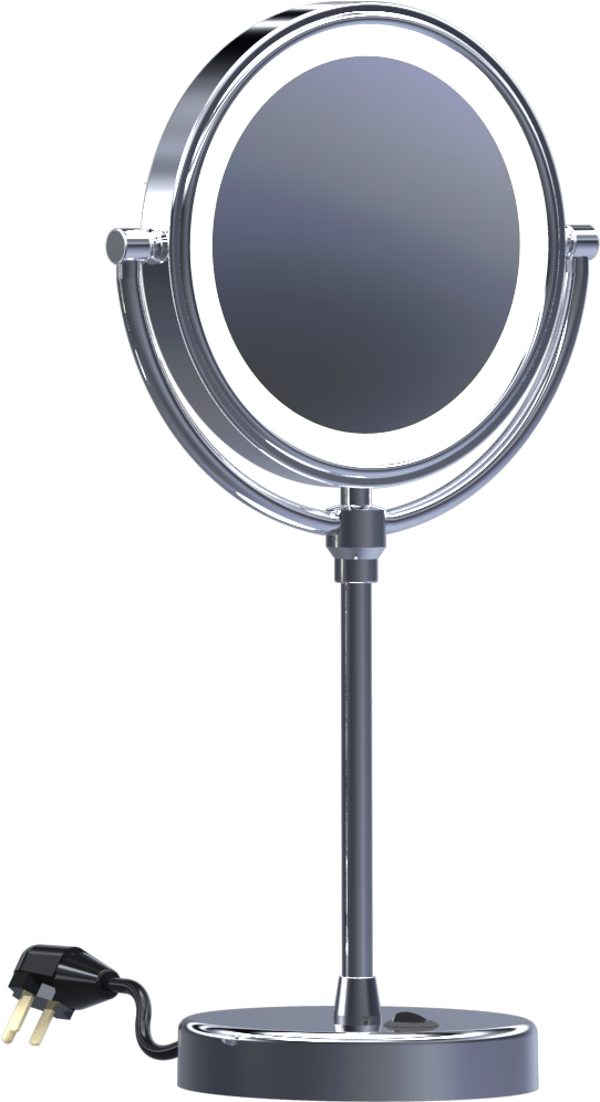 This Round Table Mirror Has A 5x Magnifier On The Front - Mirror (1200x1500), Png Download