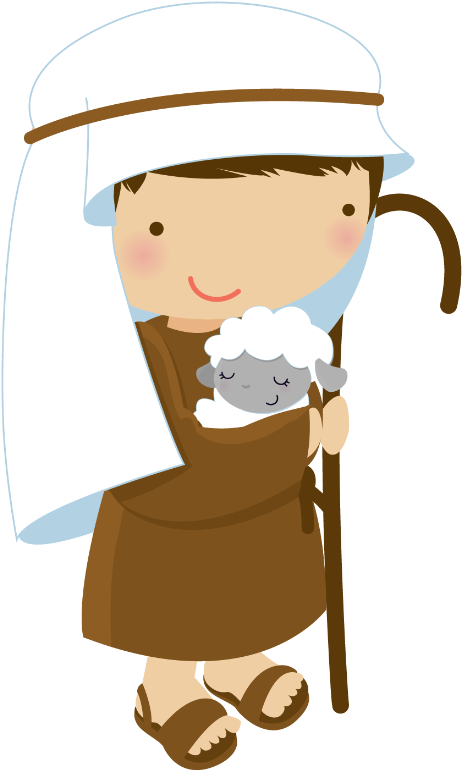 Jesus Christmas Clipart - Pastor De Ovelhas Png (610x900), Png Download