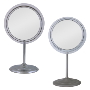 Zadro Surround Light™ Pedestal Vanity Mirror - Zadro Surround Light 7x Mag In Nickel (300x400), Png Download