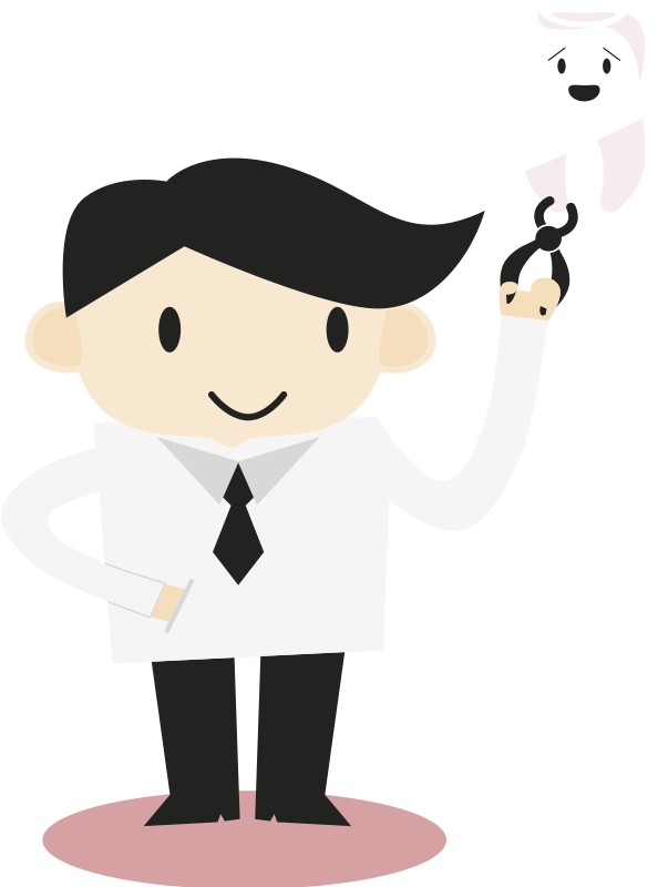 Dentista - Character Design Cartoon Simple (595x842), Png Download