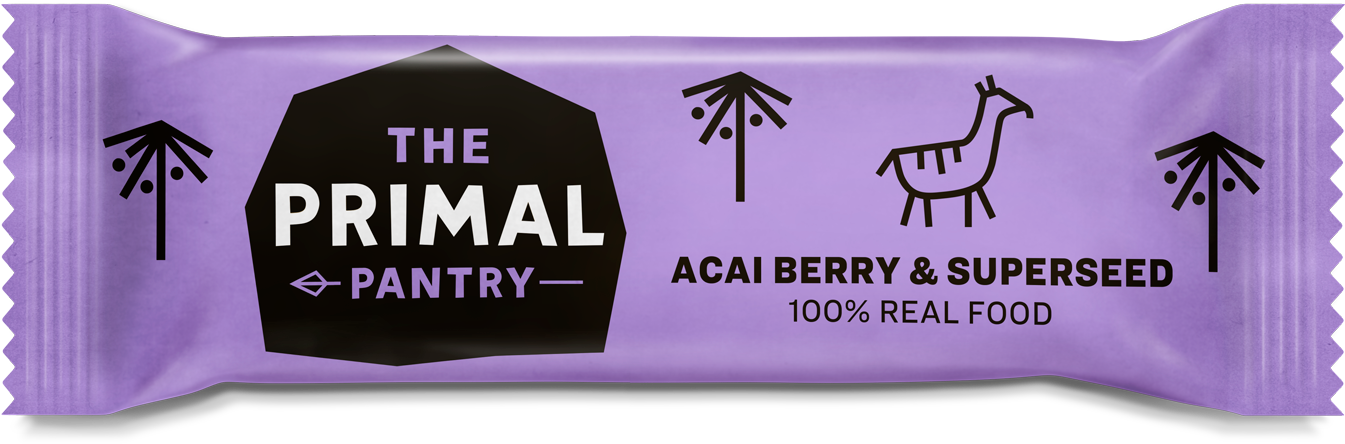 Acai Berry And Superseed - Primal Pantry 15 X Cocoa Orange Bar 55 G (1344x474), Png Download
