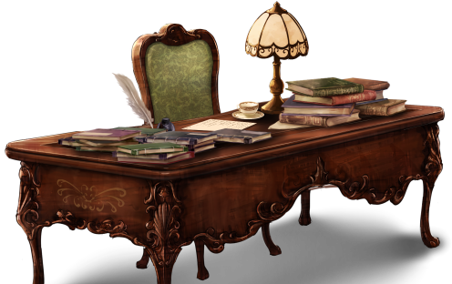 Antique Desk - Wiki (1136x640), Png Download