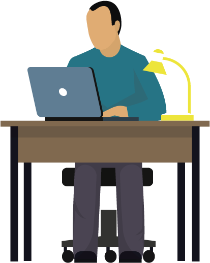 Man-desk - Microsoft Office (450x545), Png Download