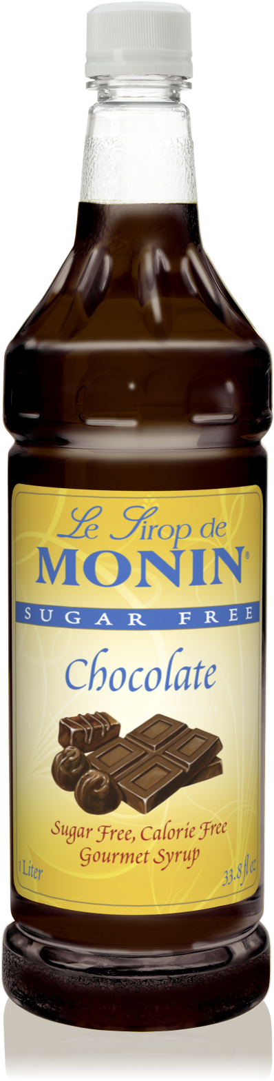 1l Sugar Free Chocolate Syrup - Monin Raspberry Flavor Syrup - 1 Liter (784x1568), Png Download