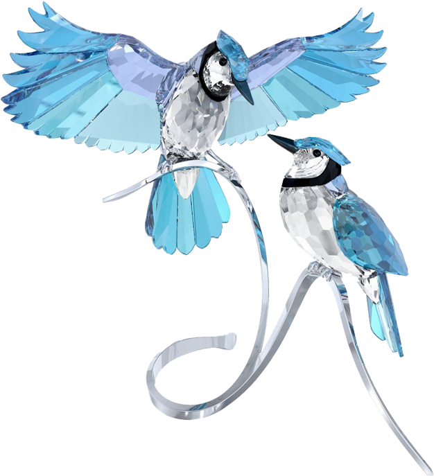 Jewels - Swarovski Blue Jays (671x705), Png Download