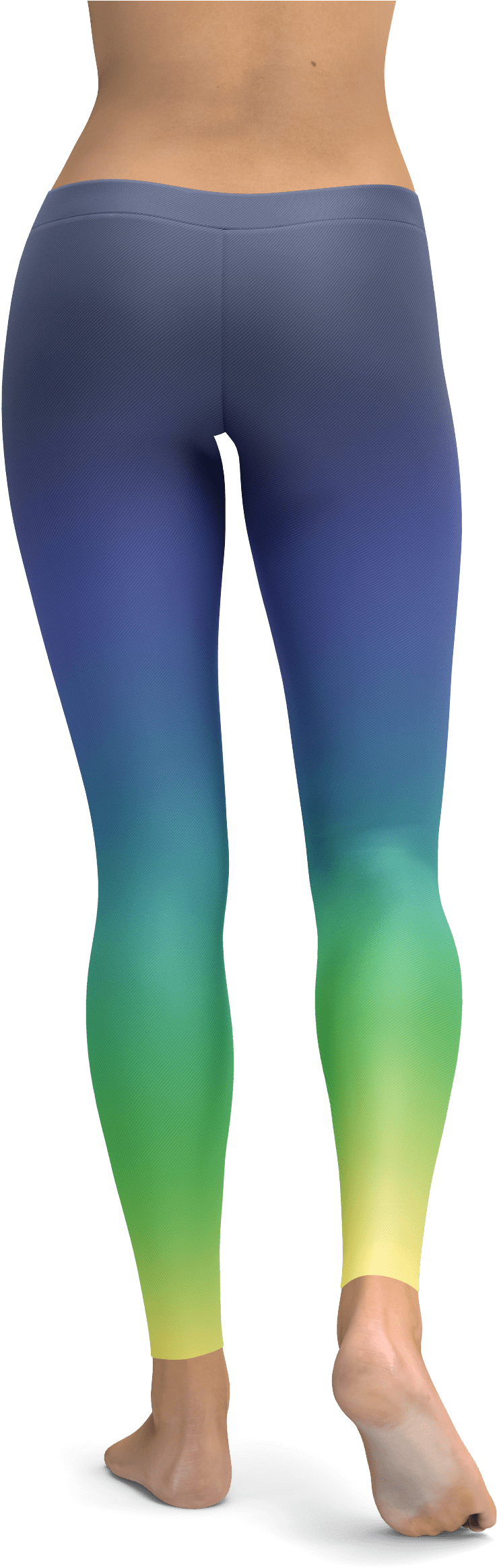 Blue Green Yellow Gradient Pattern Leggings Yoga Pants, - Rainbow Leggings (3500x2500), Png Download