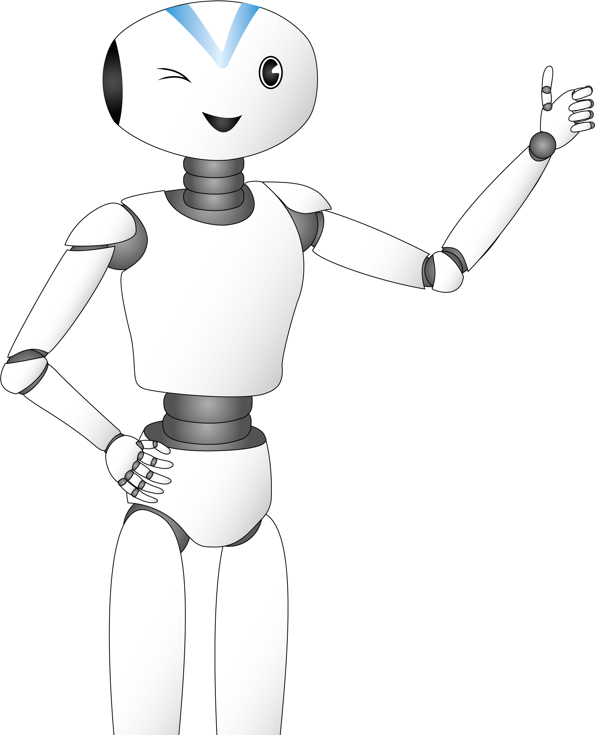 Robot Future Smile Science 1043707 - Cartoon (2487x3000), Png Download