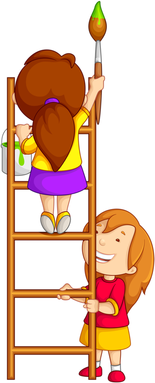 Girls Painting * Campos Formativos, Niños Escolares, - Happy Independence Day 2018 (335x800), Png Download