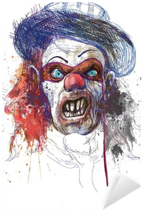 Spooky Clown Face Tote Bag (400x400), Png Download