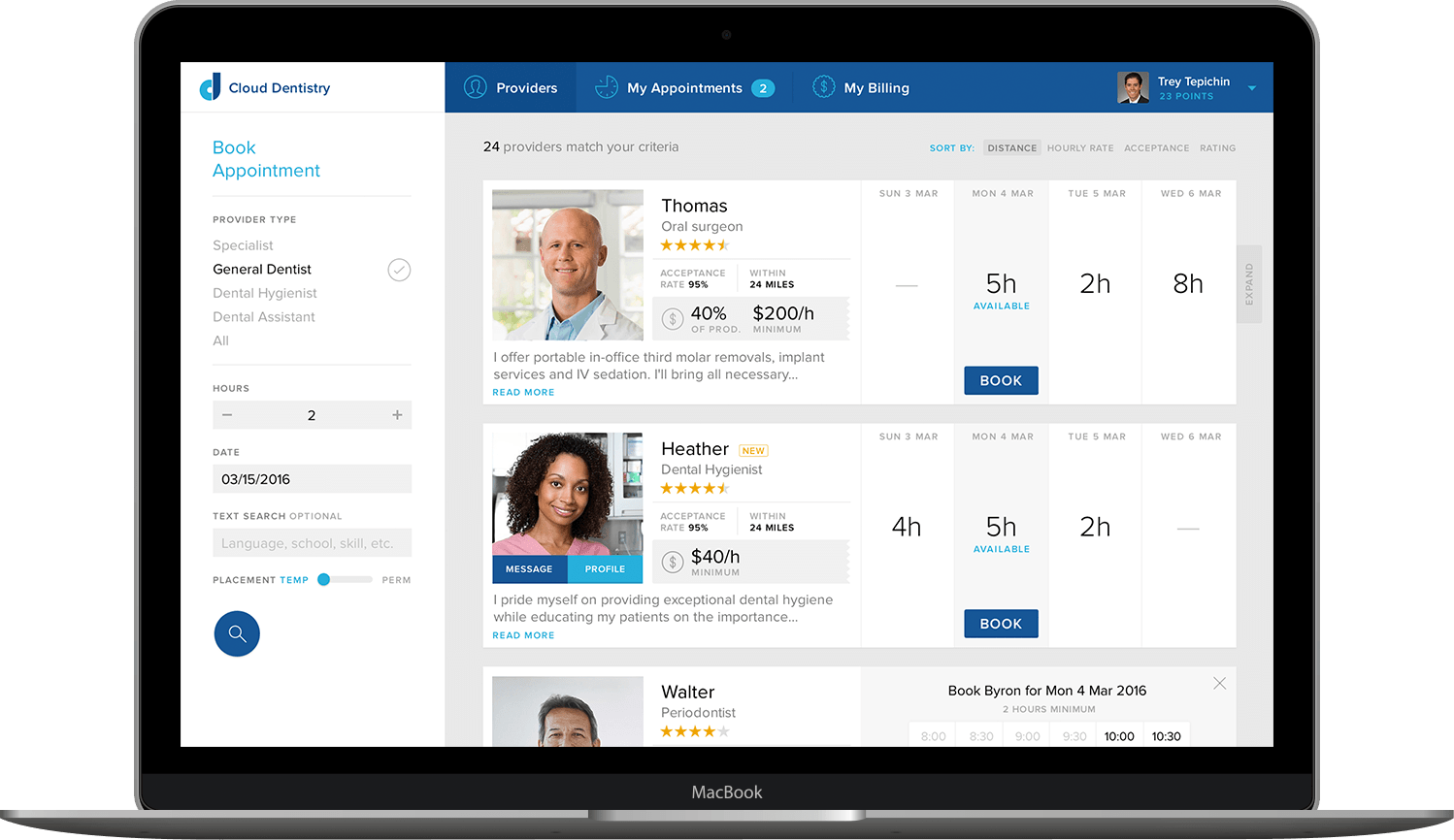Macbook Preview Of Cloud Dentistry, Showing An Oral - Punch Time Card App (1498x866), Png Download