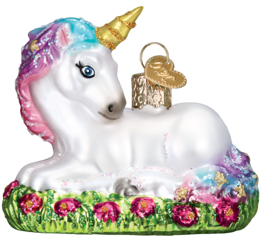 Baby Unicorn Christmas Ornament - Old World Christmas Pacific Blue Tang Tropical Fish (582x582), Png Download