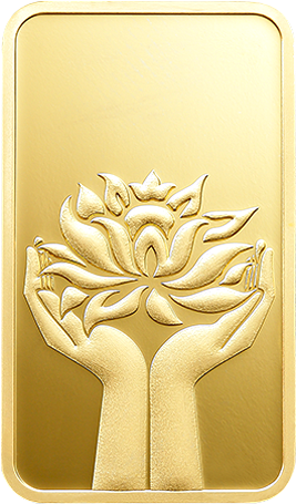 100 Gm Gold Ingot Lotus - Silver (470x470), Png Download