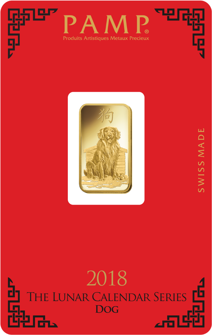 Pamp Lunar Dog 5gm - Pamp Horse Gold Bar (900x1200), Png Download