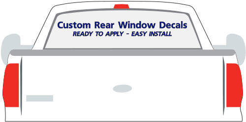 Custom Rear Window Decals - Window Decals For Trucks (500x500), Png Download