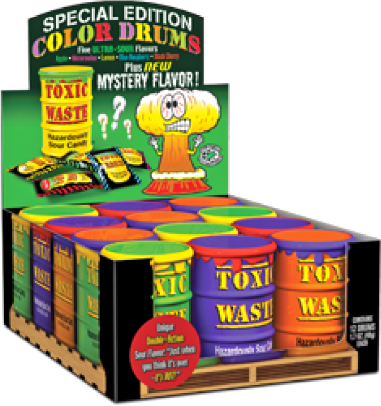 Toxic Waste Candy Drums (800x800), Png Download