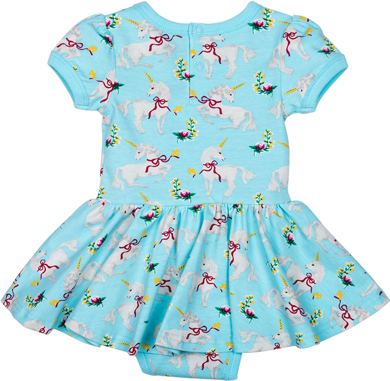 Rock Your Baby Unicorn Skirted Bodysuit - Pattern (1000x1000), Png Download