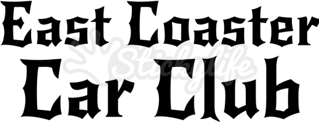 East Coaster Car Club Decal - Wizard Express Pod Text Banner (std) (940x587), Png Download