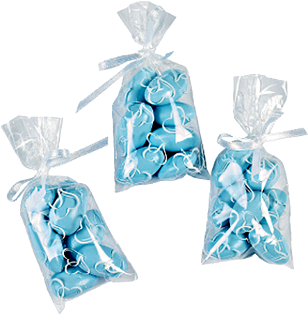 Heart Cello Favor Bags - 25 X Cellophane Two Hearts Favour Bags (500x500), Png Download