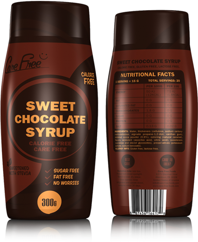 Care Free Sweet Chocolate Syrup - Care Free Syrup 300 G (800x800), Png Download