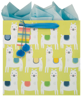 Little Llamas Medium Square Bag - Paper (356x356), Png Download