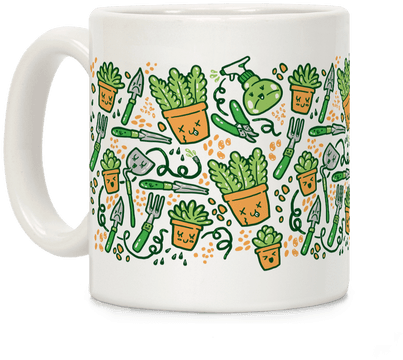 Kawaii Plants And Gardening Tools Coffee Mug - Garden Tool (484x484), Png Download
