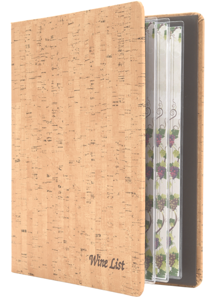 Faux Cork Wine List Cover - Wine (500x600), Png Download
