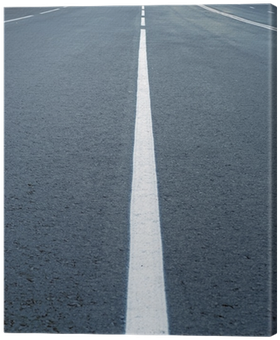 Asphalt Road Line, Dividing Lines On The Highway Canvas - Lane (400x400), Png Download