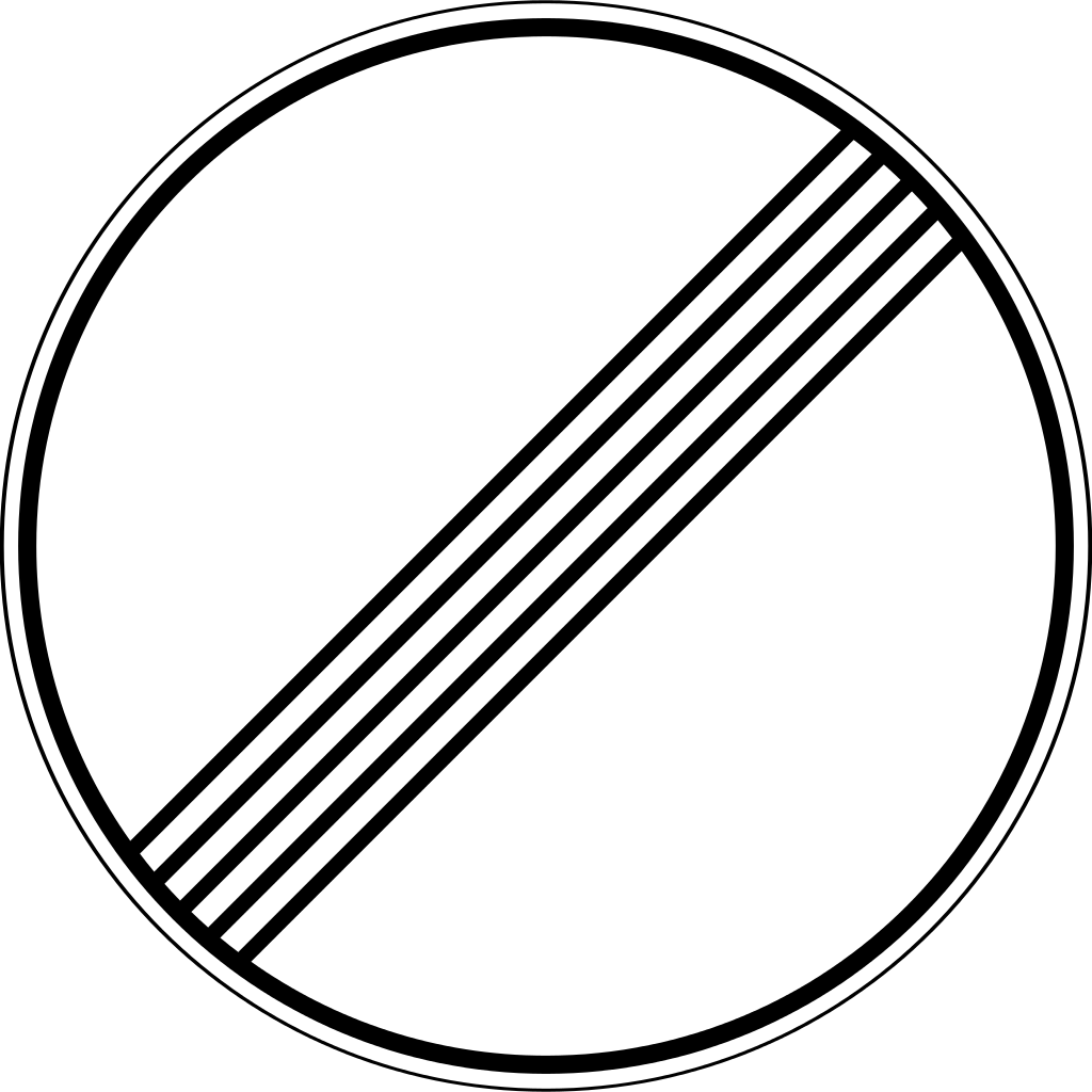 31 Russian Road Sign - Europe No Passing Sign (1024x1024), Png Download