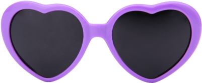 Pink Heart Glasses Png (400x400), Png Download