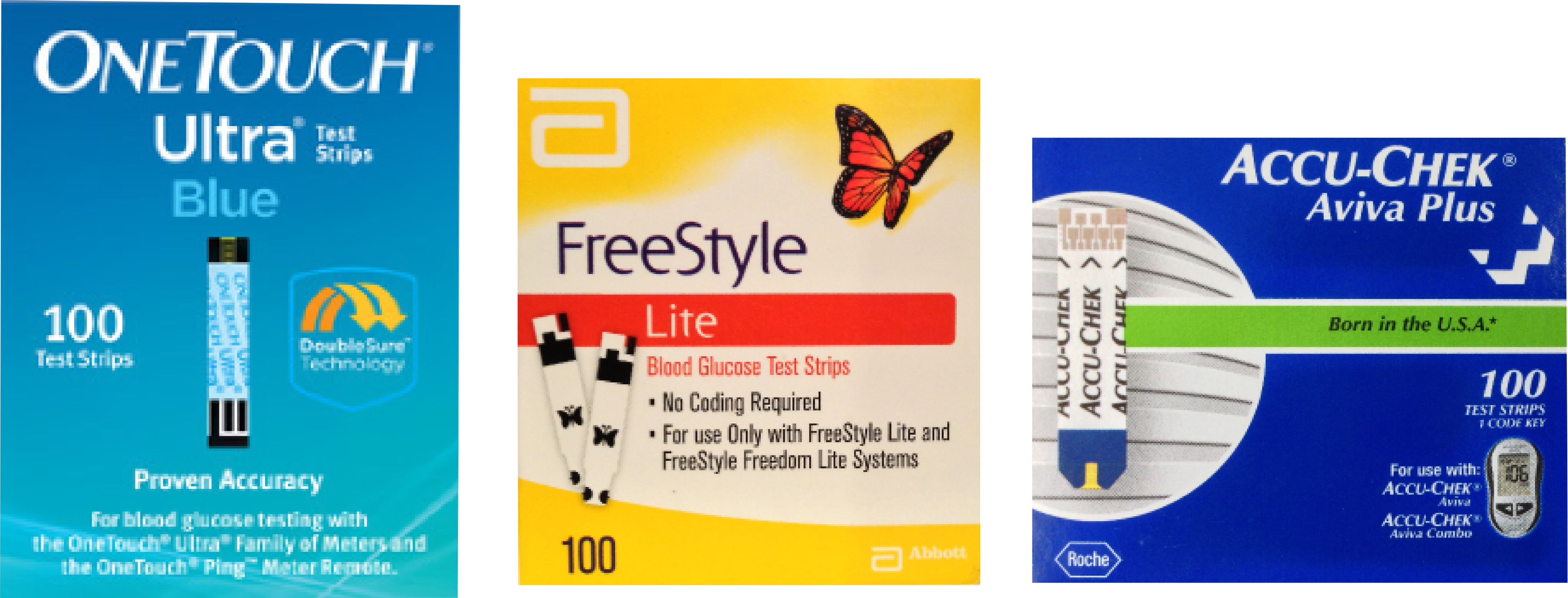 Freestyle Lite Blood Glucose Test Strips (50) (4081x1556), Png Download