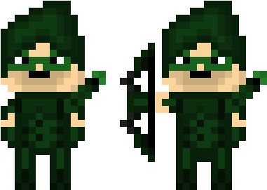 Green Arrow - Green Arrow Pixel Art Transparent (450x320), Png Download