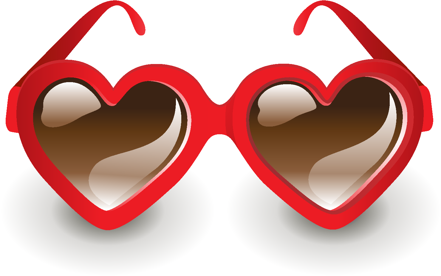 Hand Drawn Red Heart Shaped Glasses Elements - Dibujos De Accesorios Fashion (1772x1378), Png Download