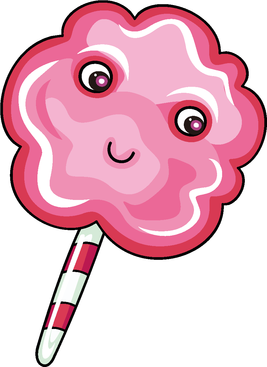 Vector Hand Drawn Simple Lollipop - Vs Food Cartoon (1772x1378), Png Download