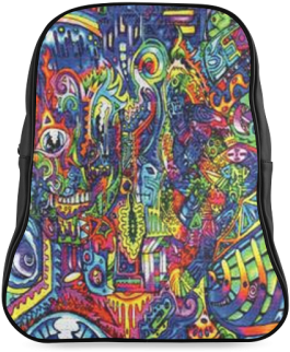 60s Blotter School Backpack/large - Psychedelic Art (500x500), Png Download