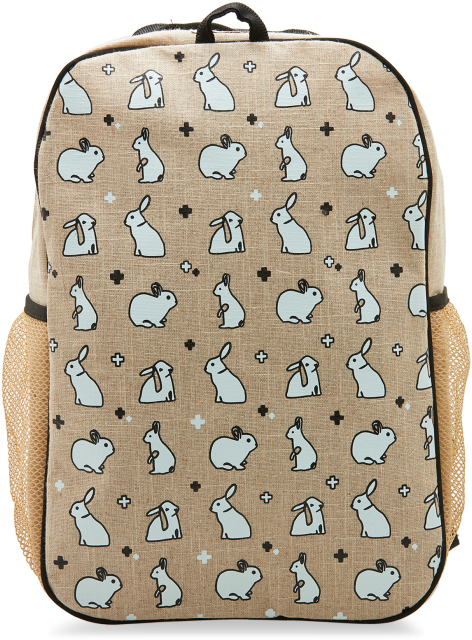 Black Bunny Tile Grade School Backpack - So Young Toddler Backpack, Bunny Tile (700x700), Png Download