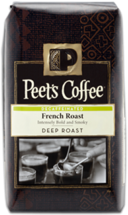 1/2 Lb French Roast - Peet's Ground Coffee, Decaf French Roast, 12-ounce (720x540), Png Download
